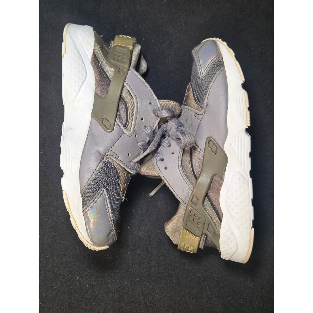 Nike Air Huarache Run Kids Shoes Grey Iridescent 704950-013 Size 13C